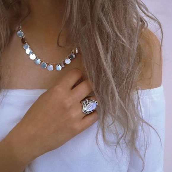 Large Moonstone Gem Ring (Opalite Moonstone Fashion Ring) ~ Brand New - Picture 5 of 6